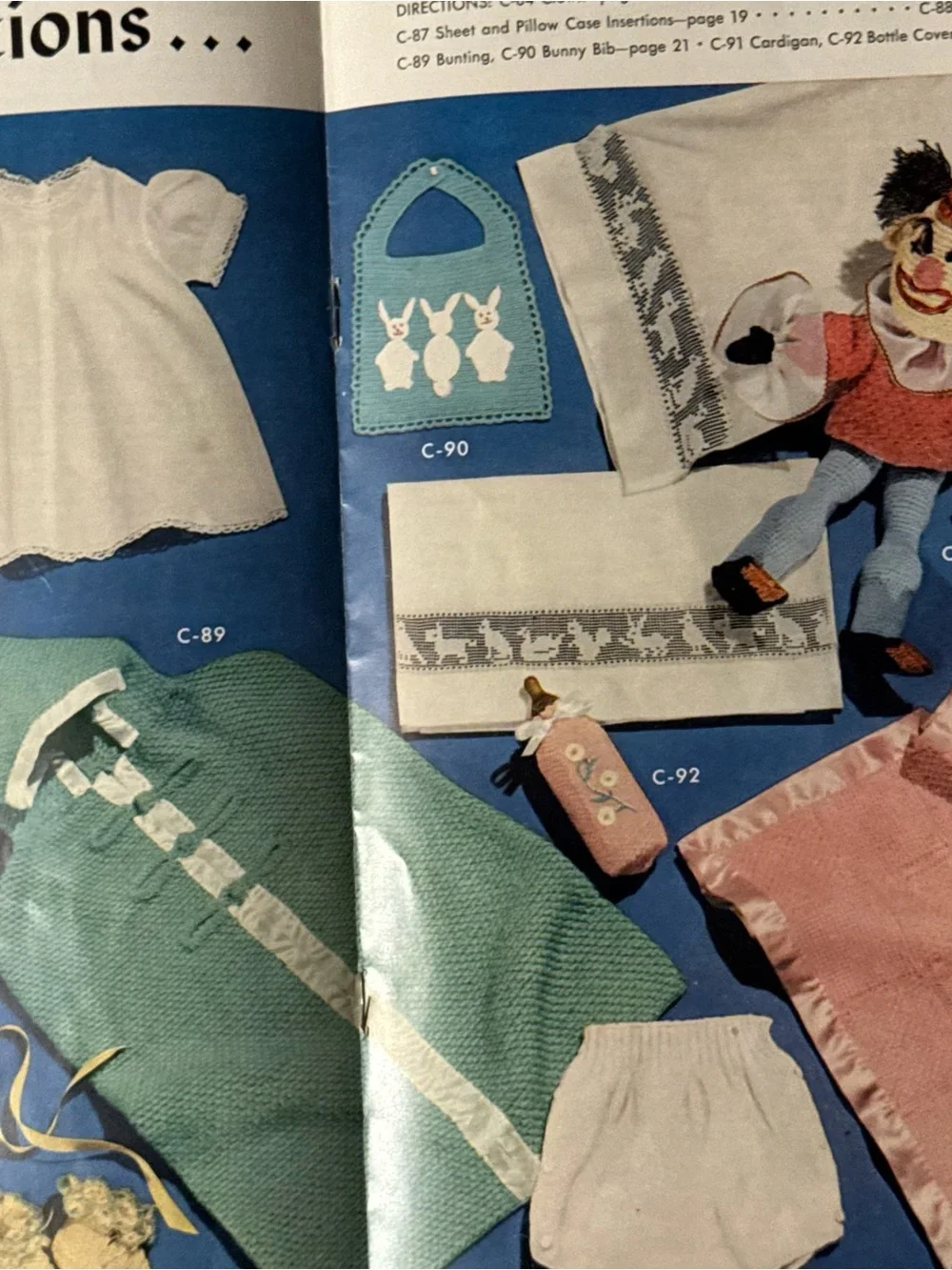 1952 Baby Book Crochet & Knit Patterns Baby Clothes Vintage Booklet